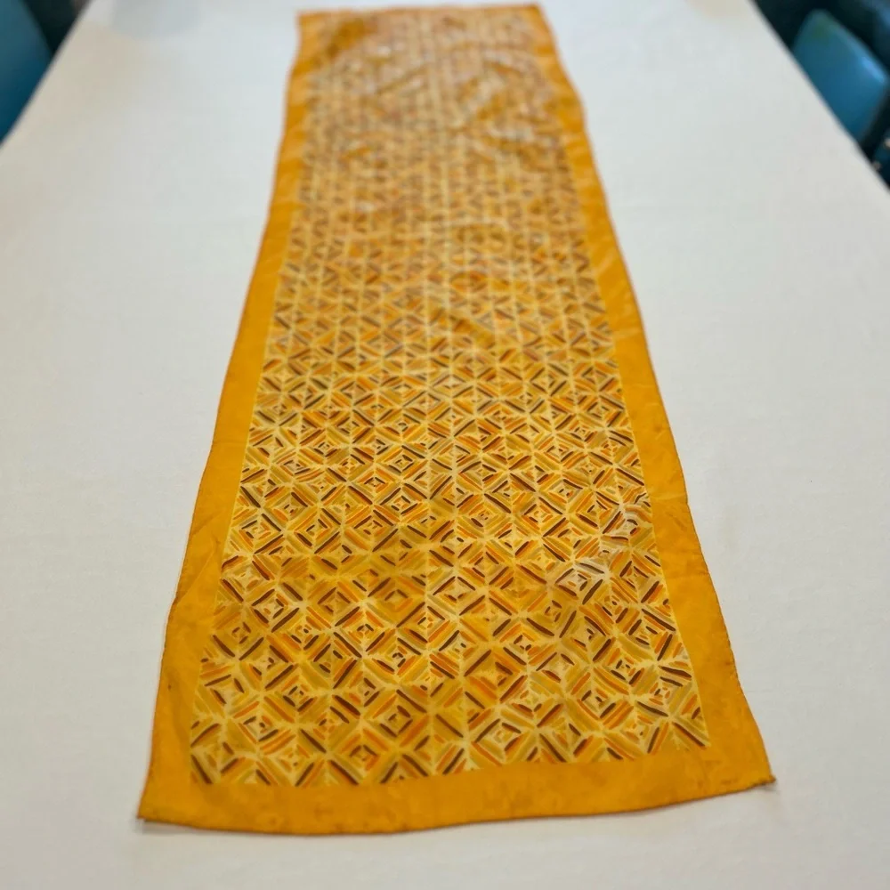 70s Golden Checkered Scarf